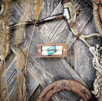 RTS - Sterling Silver Turquoise Inlay - Double Triangle