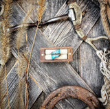 RTS - Sterling Silver Turquoise Inlay - Double Triangle