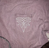 Graphic Top -  Raw Edge Boot Stitch