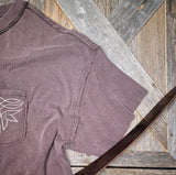 Graphic Top -  Raw Edge Boot Stitch