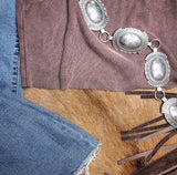 Graphic Top -  Raw Edge Boot Stitch