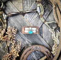 RTS - Sterling Silver Turquoise and Pearl Ring - Pearl Snap Cowgirl - Everyday Babe