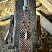 RTS - Sterling Silver Opal Drop Pendant Necklace