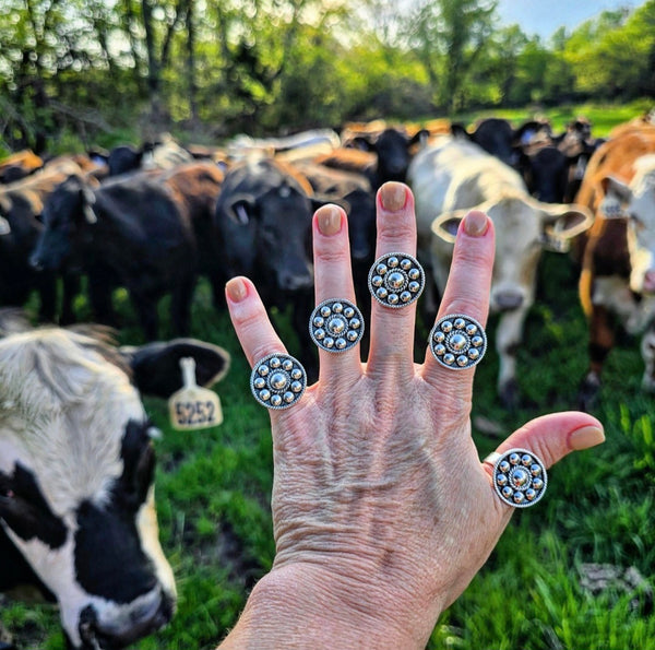 RTS - Sterling Silver Dot Ring