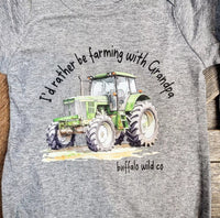 Western Baby Gown - Farming with Grandpa