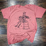 Graphic T-Shirt - Barrel Racer w/ Plain Barrel