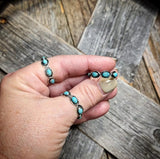 RTS - Turquoise Band Ring - Oval Eternity