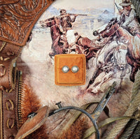 RTS - Sterling Silver and Pearl Stud Earrings - Pearl Snap Cowgirl - Medium
