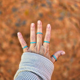 RTS - Turquoise Eternity Band Ring - Thick Band