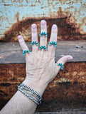 RTS - The 5 Stone Turquoise Arch Ring