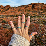 RTS - Turquoise Eternity Band Ring - Medium Band