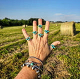 RTS - Sterling Silver Ring - Turquoise Petals