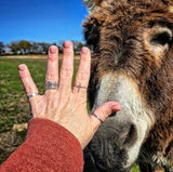 RTS - Sterling Silver Dotted Cross Ring