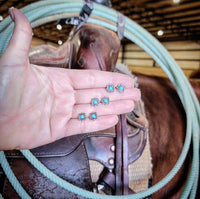 RTS - Sterling Silver Turquoise Stud Earrings - The Cielo's