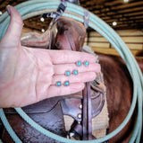 RTS - Sterling Silver Turquoise Stud Earrings - The Cielo's