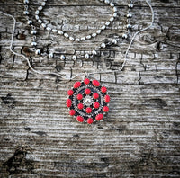 RTS - Concho Style Pendant - Red Corral