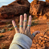 RTS - Turquoise Eternity Band Ring - Thick Band