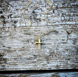 RTS - Bubble Cross Necklace - 18K Gold Plated