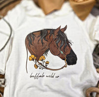 Western Baby Long Sleeve Bodysuit - Mercies Bay Horse