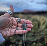 RTS - Turquoise Indian Nickel Necklace