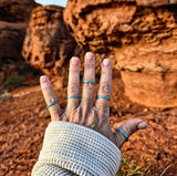 RTS - Turquoise Eternity Band Ring - Medium Band