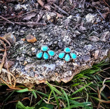 RTS - Sterling Silver Earrings - Turquoise Petals
