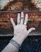 RTS - The 5 Stone Turquoise Arch Ring