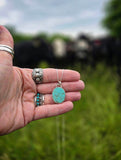 RTS - Turquoise Pendant - Large Oval