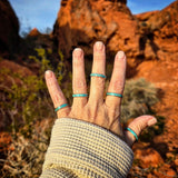 RTS - Turquoise Eternity Band Ring - Thick Band