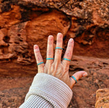 RTS - Turquoise Eternity Band Ring - Thick Band