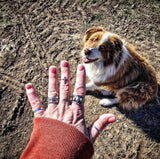 RTS - Sterling Silver Dotted Cross Ring