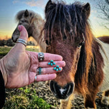 RTS - Sterling Silver Earrings - Turquoise Petals