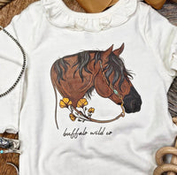 Western Baby Long Sleeve Bodysuit - Mercies Bay Horse