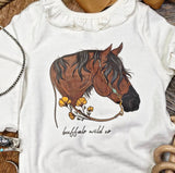 Western Baby Long Sleeve Bodysuit - Mercies Bay Horse
