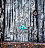 RTS - Sterling Silver Necklace - Turquoise Petals