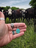 RTS - Turquoise Pendant - Large Oval