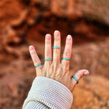 RTS - Turquoise Eternity Band Ring - Thick Band