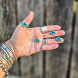 RTS - Sterling Silver Ring - Turquoise Petals