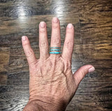 RTS - Turquoise Eternity Band Ring - Thick Band