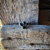 RTS - Sterling Silver Cluster Ring - Black Onyx