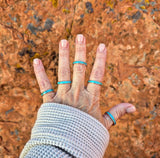 RTS - Turquoise Eternity Band Ring - Thick Band