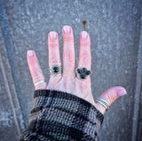 RTS - Sterling Silver Cluster Ring - Black Onyx