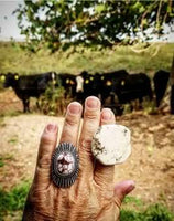 RTS - Weekender White Buffalo Stretchy Fashion Ring - Oval