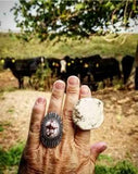 RTS - Weekender White Buffalo Adjustable Fashion Ring - Slab