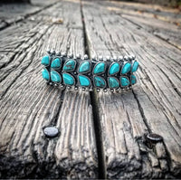 RTS - Weekender Turquoise Adjustable Fashion Bracelet - Double Row