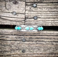 RTS - Weekender Turquoise Adjustable Fashion Bracelet - Teardrop Weave