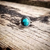 RTS - Oval Turquoise Ring - The Edge