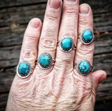 RTS - Oval Turquoise Ring - The Edge