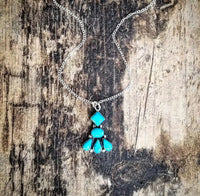 RTS - Turquoise and Sterling Silver Necklace - The Drop Pendant