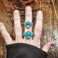 RTS - Sterling Silver Turquoise Ring - Small Cluster